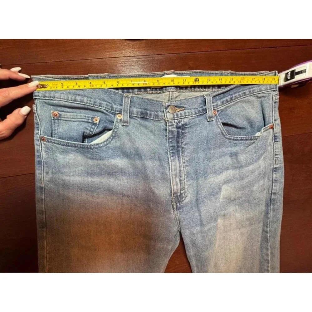 Signature By Levi Strauss S61 Relaxed Jeans Men’s 38x34 Blue Straight Distressed